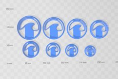 Clay Cutter STL File Ocean Wave - Nautical Earring Digital F Product Image 2