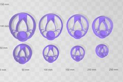 Circle Hoop 3 Earring Clay Cutter - Cookie Cutter STL File Product Image 2