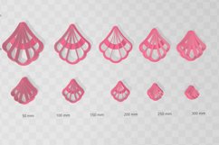Scallop Petal Lined Clay Cutter - Art Deco Fall STL Digital Product Image 2