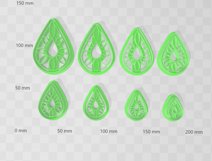 Clay Cutter STL File Decorative Teardrop 2 Product Image 2