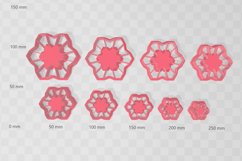Clay Cutter STL File Flower Hexagon 5 - Earring Digital File Product Image 2