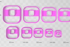 Rounded Square 2 Clay Cutter - Cookie Cutter STL File Product Image 2