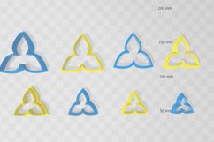 3 Petal Flower Clay Cutter - STL Digital File Download- 8 si Product Image 2