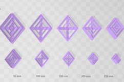 Geometric Diamond 2 Clay Cutter - Cookie Cutter STL File Product Image 2