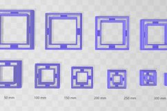 5mm Wide Bezel Square 1 Clay Cutter - Cookie Cutter STL File Product Image 2