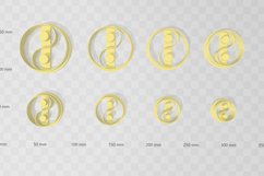 Yin Yang 1 Clay Cutter - STL Digital File Download- 8 sizes Product Image 2