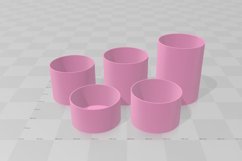 15cm Wide Base, Cylinder Vase STL File Product Image 2