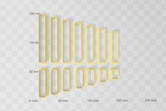 1cm Wide Rounded Rectangle Clay Cutter - STL Digital File Product Image 2