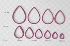 Clay Cutter STL File Teardrop 1- Classic Earring Digital Fil Product Image 2