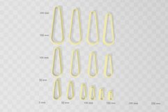 Clay Cutter STL File Long Teardrop 1- Earring Digital File D Product Image 2