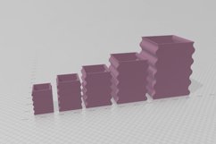 Square Wobble Vase 1 STL File - Digital Download -5 Sizes- H Product Image 2