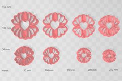 Flower Heart 2 Clay Cutter - Cookie Cutter STL File Product Image 2