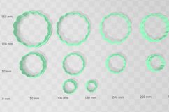Frill Circle 1 Earring Clay Cutter - Cookie Cutter STL File Product Image 2