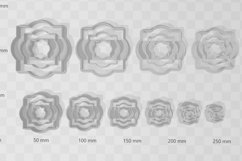 Clay Cutter STL File Moroccan Quatrefoil Donut 2 - Earring D Product Image 2