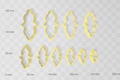 Ornate Shape 1 Earring Clay Cutter - Cookie Cutter Stl Product Image 2