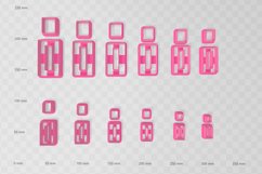 Rectangle Combo 2 Clay Cutter - Cookie Cutter STL Product Image 2