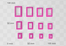 Stud Micro Rectangle 1 Clay Cutter - Cookie Cutter STL Product Image 2