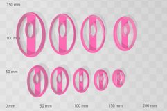 Oval 2 Clay Cutter - Cookie Cutter STL File Product Image 2