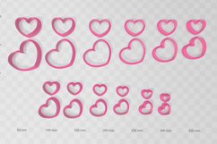 Heart Dangle 1 Earring Clay Cutter - Cookie Cutter STL Product Image 2