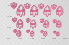 Clay Cutter STL File - Tulip Combo 1 - Earring Digital File Product Image 2