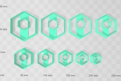 Hexagon 2 Clay Cutter - Cookie Cutter STL File Product Image 2