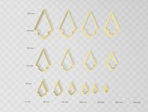 Deco Earring 3 Clay Cutter - Fan STL Digital File Download- Product Image 2