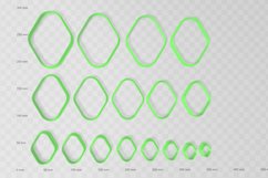 Rounded Diamond 1 Clay Cutter - Cookie Cutter STL File Product Image 2