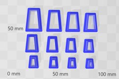 Stud Micro Long Trapezoid 1 Clay Cutter - Cookie Cutter Stl Product Image 2