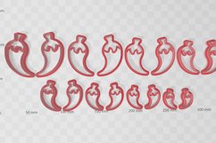 Clay Cutter STL File Hot Chilli Pepper- Earring Digital File Product Image 2