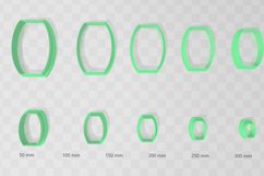 Trimmed Oval Clay Cutter - STL Digital File Download- 10 siz Product Image 2