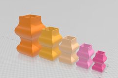 Wiggle Vase 1 STL File - Digital Download -5 Sizes- Homeware Product Image 2