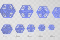 Geometric Hexagon 2 Clay Cutter Cookie Cutter STL Product Image 2