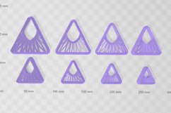 Clay Cutter STL File Triangle Diamond 1 - Earring Digital Fi Product Image 2