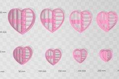 3 Designs of Ribbed Heart Clay Cutter - Cookie Cutter STL Product Image 4