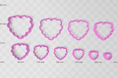 Heart Frill 4 Earring Clay Cutter - Cookie Cutter Product Image 2