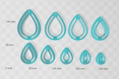 Clay Cutter STL File 5mm Thick Teardrop Bezel- Classic Earri Product Image 2