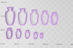 5 Design Vase Bundle Clay Cutter - Cookie Cutter STL File Product Image 6