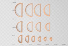 Half Circle 1 Clay Cutter - Cookie Cutter STL File Product Image 3