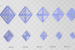 Geometric Diamond 3 Clay Cutter - Cookie Cutter STL File Product Image 2