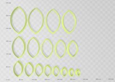 Leaf Petal 1 Clay Cutter - Cookie Cutter STL File Product Image 2