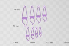 Paintbrush Earring Charm STL File - Digital Download -8 Size Product Image 2
