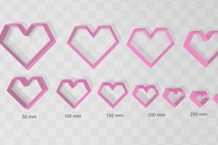 Geometric Heart 1 Earring Clay Cutter - Cookie Cutter Product Image 2