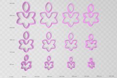 Split 6 Petal Flower 1 Clay Cutter - Cookie Cutter STL File Product Image 3