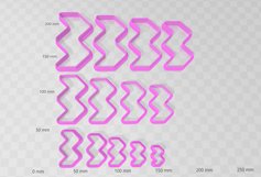 Wave Bar 3 Clay Cutter - Cookie Cutter STL File Product Image 2