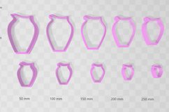 5 Design Vase Bundle Clay Cutter - Cookie Cutter STL File Product Image 5