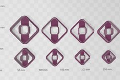 Clay Cutter STL File Modern Minimalist- Geometric Earring Di Product Image 2