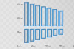 1cm Wide Rectangle Clay Cutter - STL Digital File Product Image 2