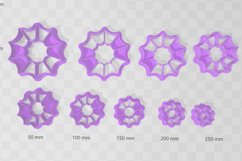 Web Circle 3 Earring Clay Cutter - Cookie Cutter STL File Product Image 2