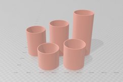9cm Wide Base, Cylinder Vase STL File Product Image 2