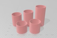 10cm Wide Base, Cylinder Vase STL File Product Image 2